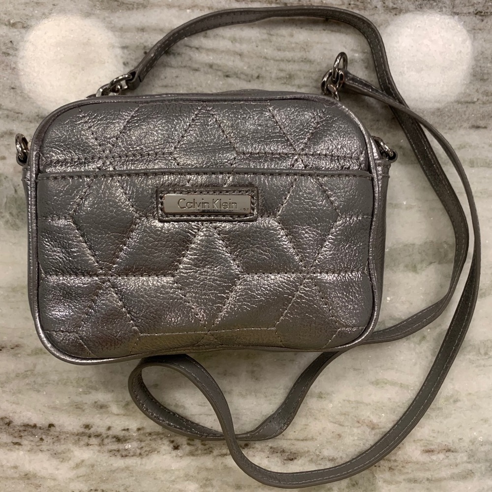 Dark Silver Calvin Klein Crossbody Bag